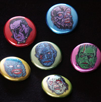 Metallic Monster Buttons